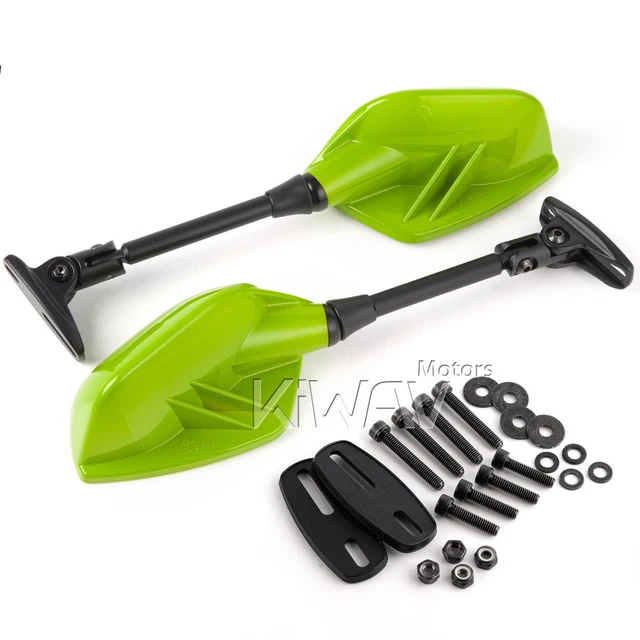 Retroviseur carenage vert FIN style convex pour Honda VFR 1200F 10-