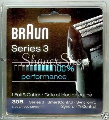 BRAUN 30B 7000/4000 SYNCRO SERIES 3 Replacement Shaver/Razor FOIL+CUTTER BLOCK