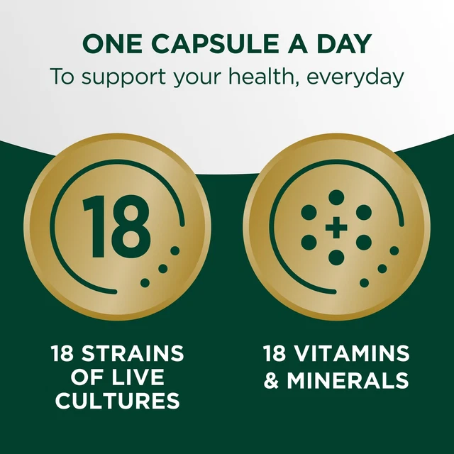 Vit Cap Italian CENTRUM MULTIBIOTICS COMPLETE Multivitamin with Live Cultures 30 Caps £ ...