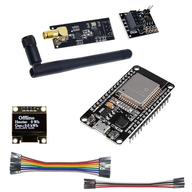 OpenDTU Fusion – Lettura Per Inverter Hoymiles Serie HM/HMS/HMT, Scheda Per Balcone Con USB-C, ESP32-S3, NRF24L01+, CMT2300A, Antenne Interne