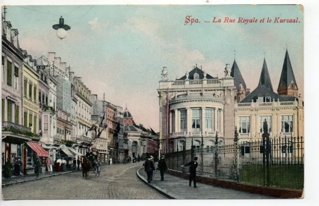 BELGIQUE - BELGIE - old Postcard - SPA - La rue Royale et le Kursaal