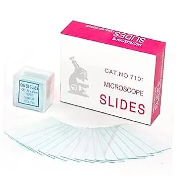 Microscope Slides and Covers Slides for Microscope Set - 50 Blank Glass