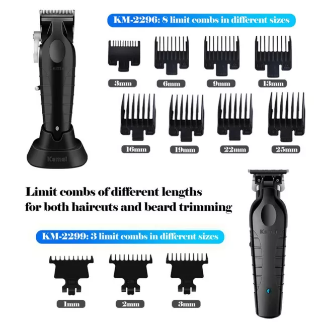 Kemei Cordless Hair Trimmer 0mm Clipper Professional Electric Cutting Machine 2