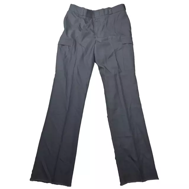 FLYING CROSS PANTS WOMENS Sze 14 (34) Reg BLACK JUSTICE POLY WOOL CARGO UNHEMMED