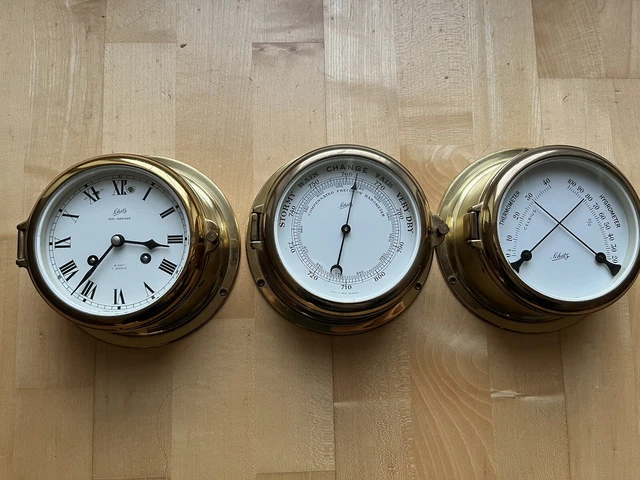 SCHATZ Schiffsuhr Set mit Barometer, Hygrometer und Thermometer SCHATZ Schiffsuhr Set mit Barometer, Hygrometer und Thermometer