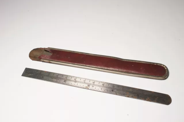 Vintage Executive 6" Depth Gauge Sliding T Clip Ruler