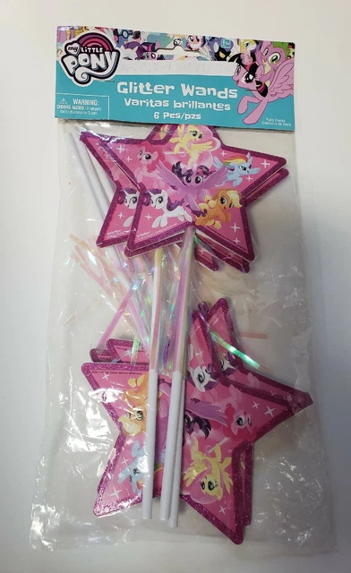 My Little Pony Varitas Brillantes Rosa 6 Piezas Fiesta de Cumpleaños Favores Nuevo