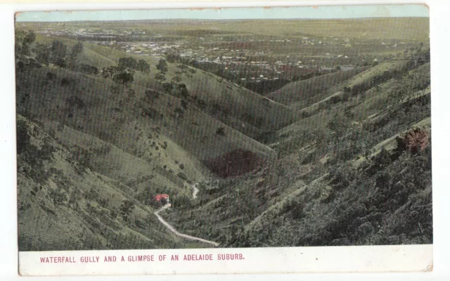 Glimpse of Adelaide from Watefall Gully  OLD POSTCARD South Australia sent 1907