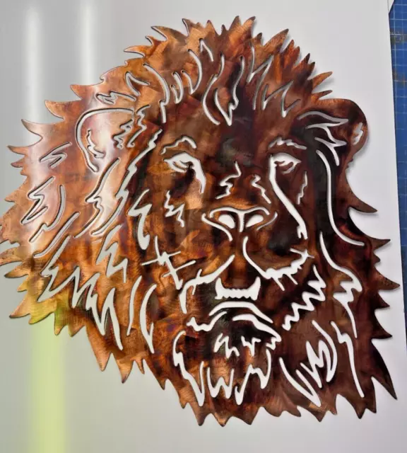 Mighty Lion Head Metal Wall Decor 24" x 24"