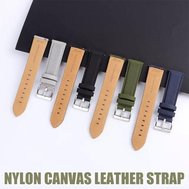 Nylon Segeltuch Feld Uhrenarmband Strap Quick Release 20mm 22mm Watchstrap.