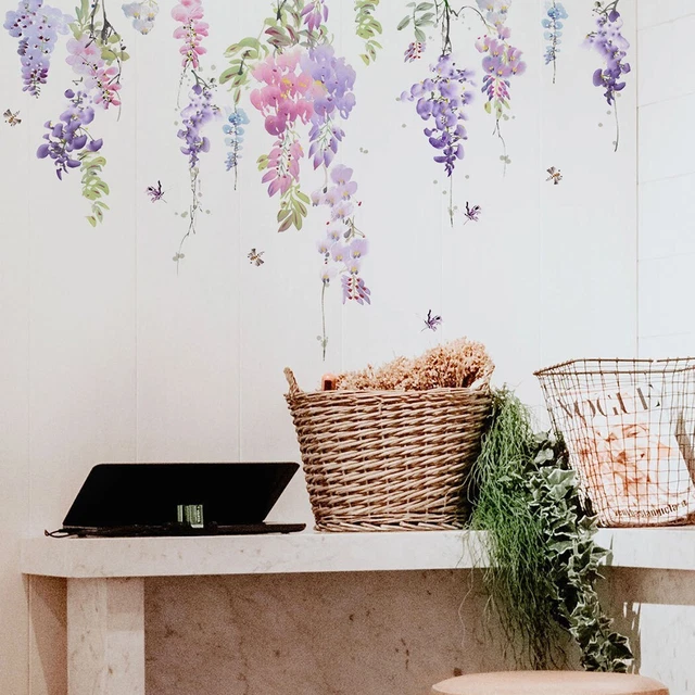 Wandaufkleber Wohnkultur Blumen Bunt Dekor Dekoration Wohnzimmer Zimmer