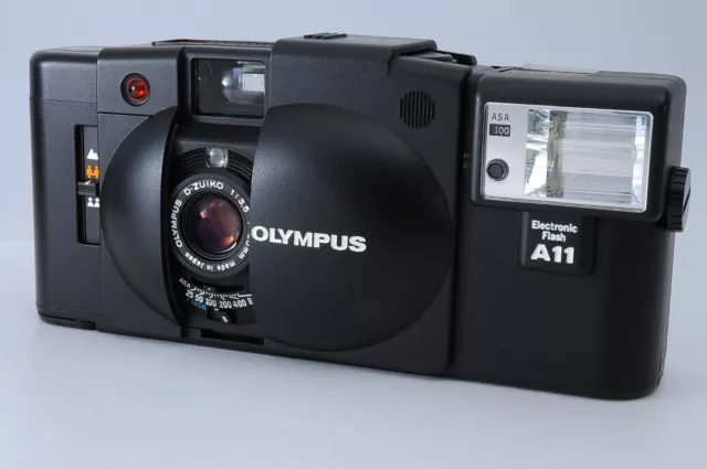 [Near Mint] Olympus XA2 + A11 Black Film Camera Zuiko 35mm f/2.8 Lens No.83