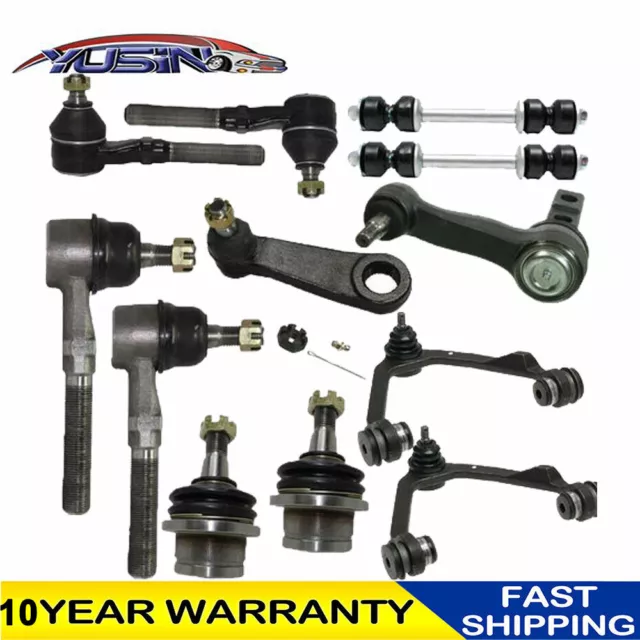 12 Front Control Arm Ball Joint Pitman Arm Sway Bar Kit For 4WD F-150 Expedition