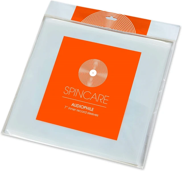 50x 7 Inch Anti Static Inner Vinyl Record Sleeves | AUDIOPHILE Poly Lined 45rpm