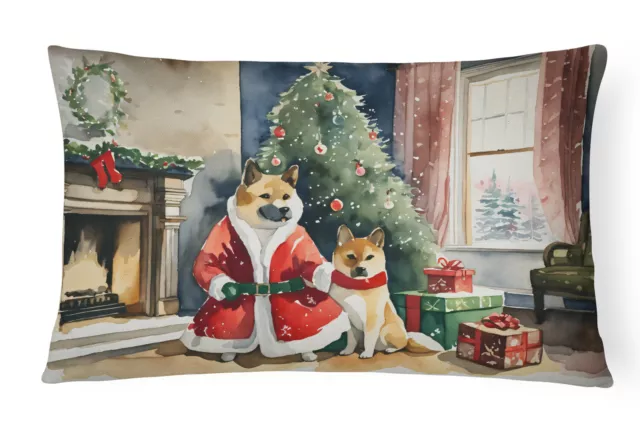 Akita Christmas Canvas Fabric Decorative Pillow DAC1219PW1216