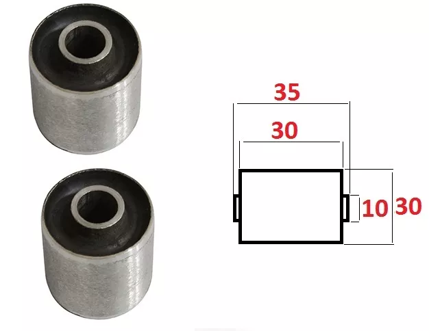 JEU SILENTBLOC MOTEUR 10 x 30 x 35 SILENT BLOC MOBYLETTE SCOOTER 125CC FLEXIBLOC