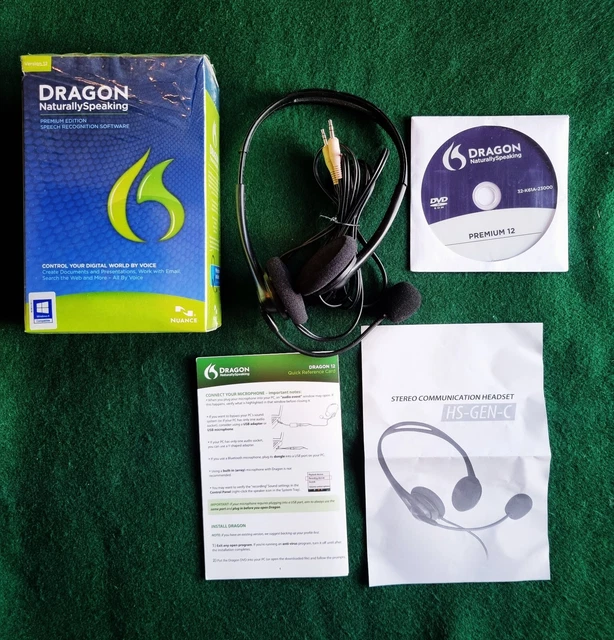 Nuance Dragon Naturally Speaking versione premium 12 PREMIUM & Auricolare/microfono