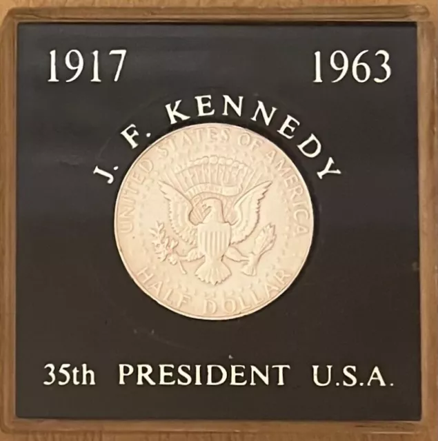 1917-1963 J F Kennedy 35th President USA Silver Half Dollar in V. G. Condition.