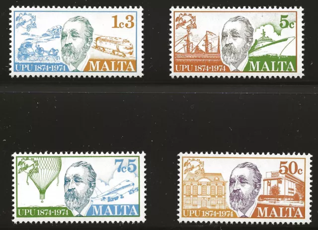 Malta Scott #484-87, Singles 1974 Complete Set FVF MNH