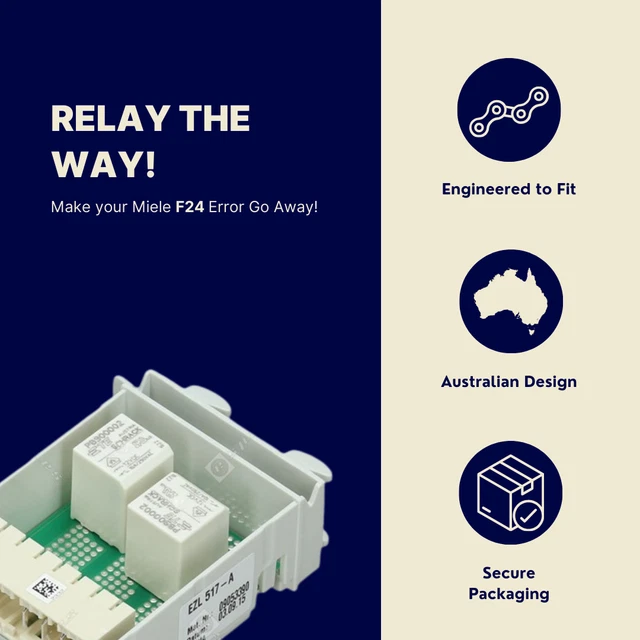 HEATING RELAY/PCB FOR Miele G4949 Dishwasher Pn09053390 F24 Error
