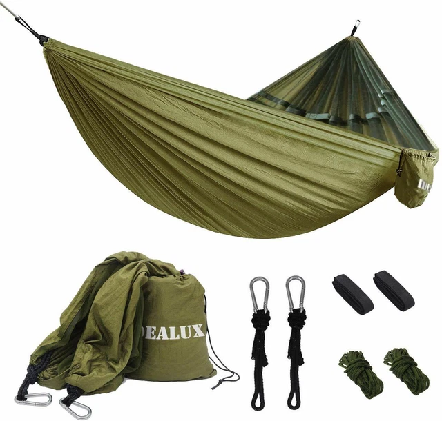 Double Person Outdoor Travel Camping Tent Hanging Hammock +Mosquito Net Green uk