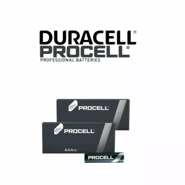 50 X Duracell Aaa Procell Alkaline Batteries Lr03, Mn2400 Replaces Industrial 2