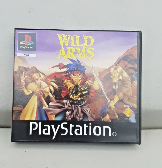 Wild Arms Sony Playstation One PS1, Rare Rental version RPG PAL