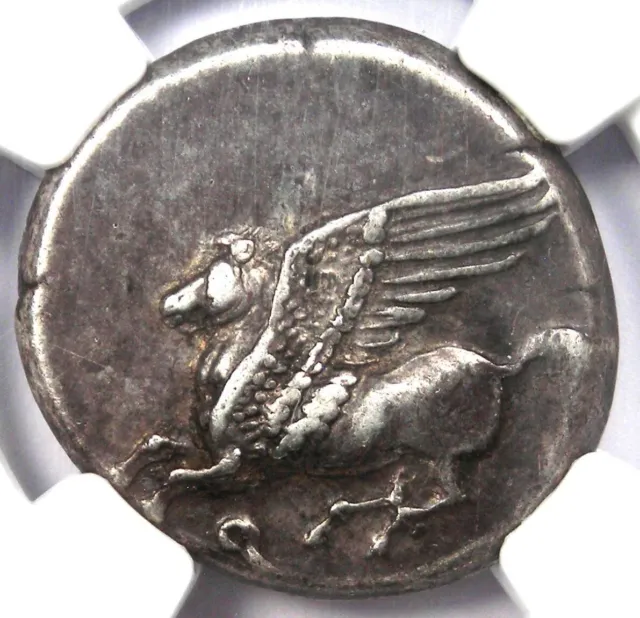 Corinthia Corinth AR Stater Pegasus Athena Coin 300 BC - Certified NGC XF (EF)