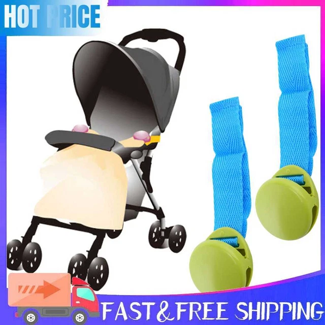 Delicate Glossy Multicolour Blanket Clip for Baby Stroller Green