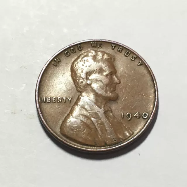 1940 Lincoln Us One Cent Coin.