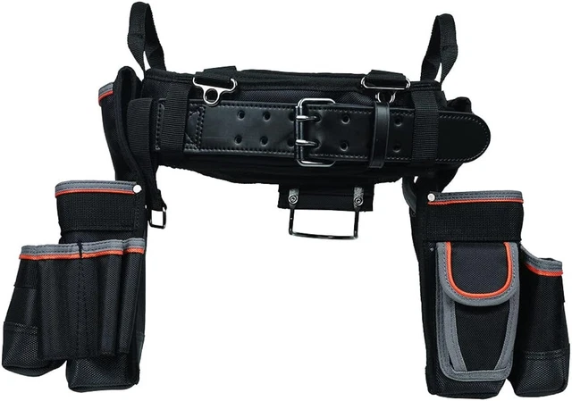 Klein Tools Tradesman Pro Electrician's Padded Tool Belt and Tool Pouch Combo
