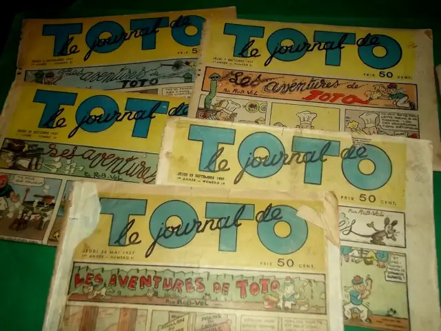 rare  lot  hebdo BD " le journal de TOTO " 1937   Rob Vel