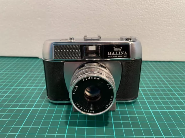 Halina Paulette Electric Vintage 35mm Film Camera - f2.8 45mm Lens + Carry Case 2