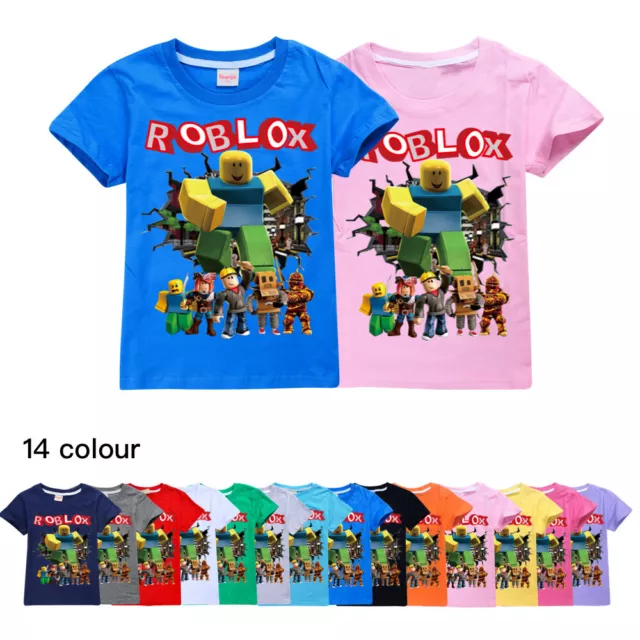 Boys Girls Casual Tops Kids T-Shirt Cotton Summer Tee Tops for Child at Age 2-14