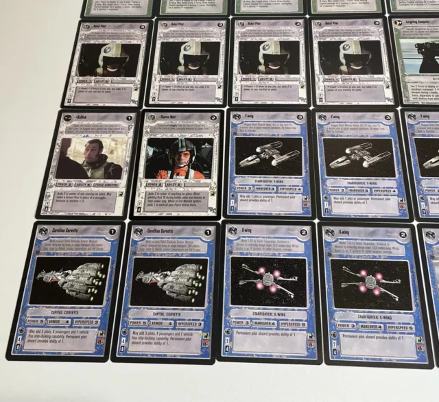 Star Wars CCG 30 Card Lot Light Side X-Wing  Deckbuilding Combo for beginners 3