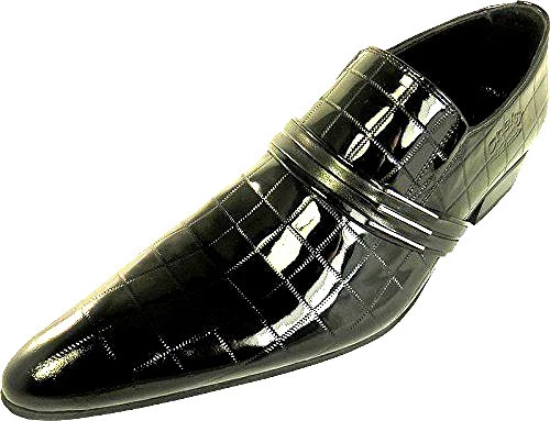 Chelsy Fait à la Main Cuir Slipper Chaussures Homme Noir à Carreaux Unique 41