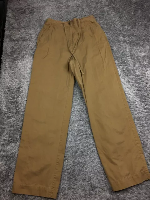 Marsh Landing Khaki Pants Womens Size 8 Brown Straight Leg Elastic Waist
