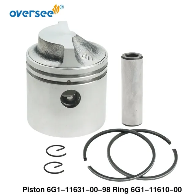 6G1-11631-00-98 Piston Kit STD 50MM For Yamaha Outboard 2T 6HP 8HP Piston & Ring