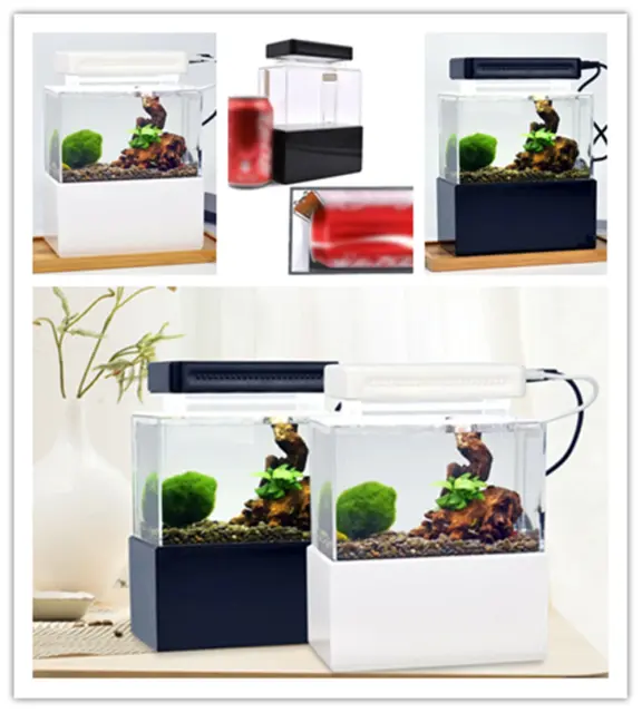 0.78L Fish Aquarium Starter Pack with LED Fish Tank Complete Aqua Kit Filter