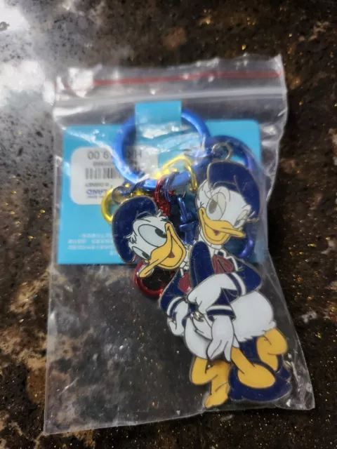 Disneyland Hong Kong Donald and Daisy Duck Key Chain