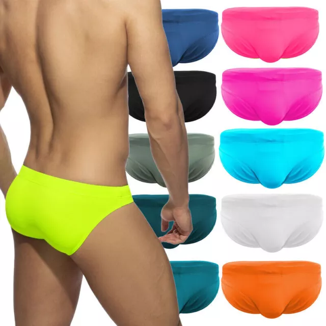 Sexy Mens Push-up Front Pad Swim Briefs Bikini Swimwear Swimming Trunks Swimsuit