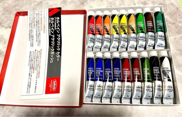 Used Holbain Acrylic Color 12ml AU7392 18 Color School Set from Japan