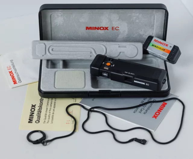 Minox EC camera  with case and chain