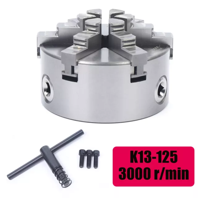 6-Jaw 5'' 125mm Lathe Chuck Self-centering Hardened Chuck K13-125 Adjustable