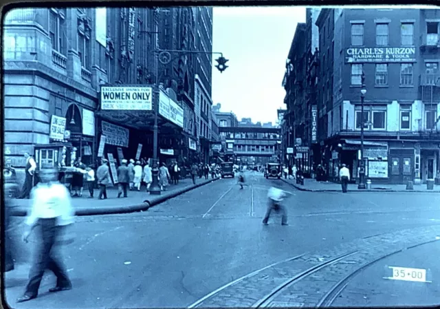 1929 COPY PHOTO SLIDE SUBWAY EL Houston St West 2nd Av Manhattan New York City