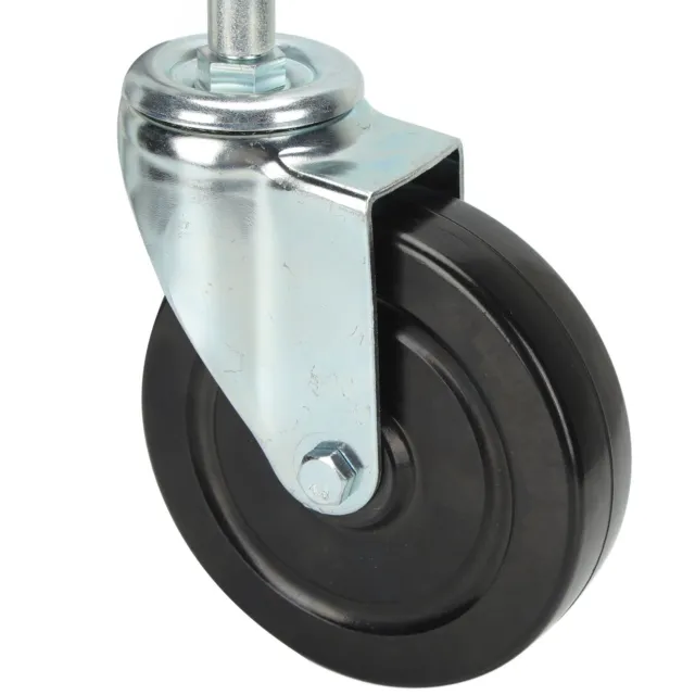 Door Casters Durable Rubber Mute Wheel Spring Loaded Universal Mount 2 Ball