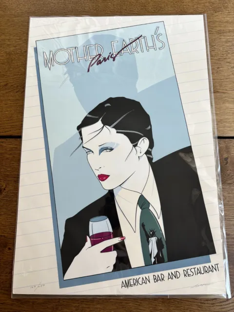 Patrick Nagel Limited Edition Poster Mother Earth's Paris Signed And Numbered