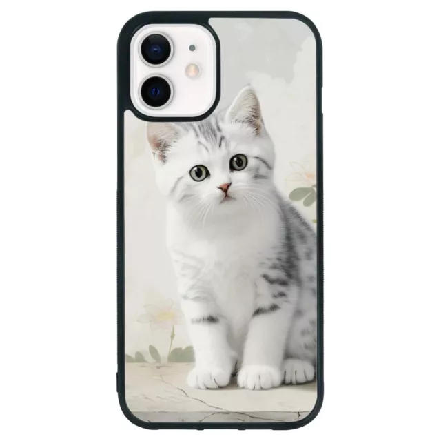 For Samsung Galaxy Apple iPhone Dustproof Cover cute cat neutral color