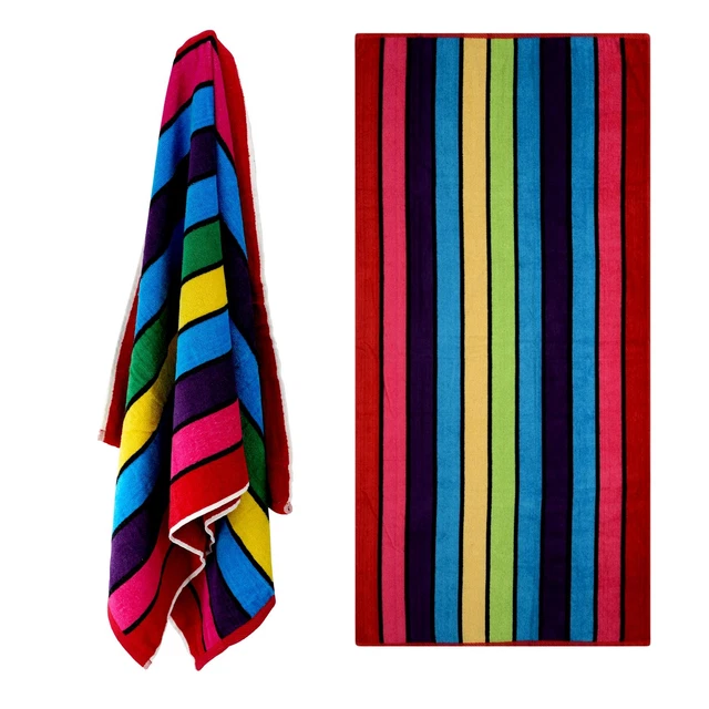Large Velour Beach Towel Bath Travel Camping Swimming Holiday Travel Soft Cotton