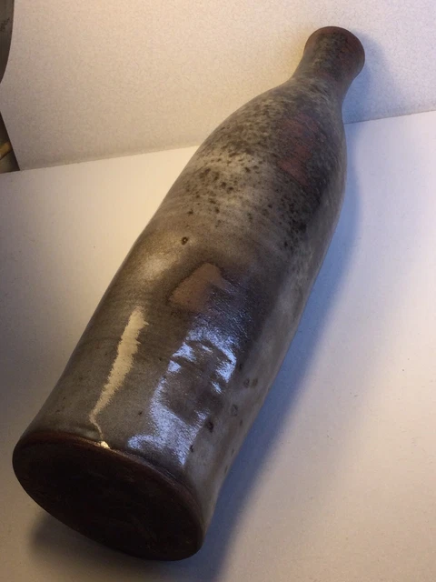 Vase Bouteille De Thierry Chantal Robert, Gres Émaillé. Soliflore. Époque Capron 8